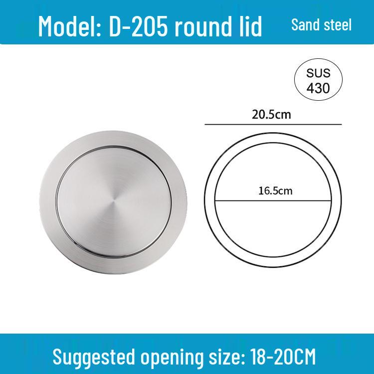 Runder versenkbarer Mülleimer mit Schwingdeckel für die Arbeitsplatte