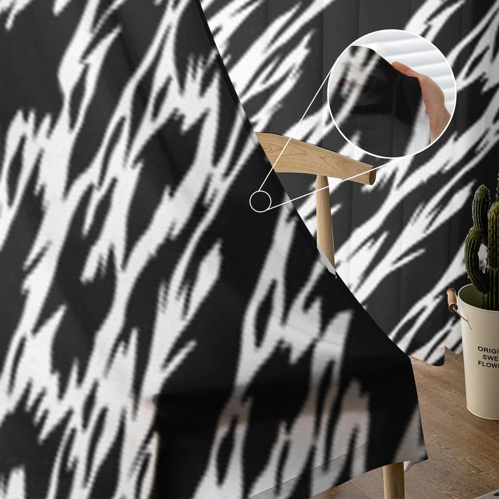 Tende Trasparenti con Stampa Astratta per Finestra Soggiorno Tenda Trasparente Voile Tulle Tende Camera da Letto Decorazioni per la Casa