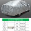 Full Cover Car Covers All Weather Sunscreen,Dust-proof,Windproof and Snow Proof Universal Car Cover Outdoor Indoor Fit for Sedan