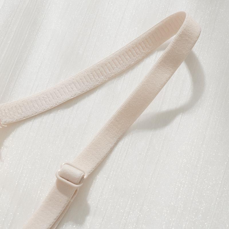 Women's Push Up Thick Pad Bra Peach Cup Breathable Bra Summer Adjustable Bust Backless Bra