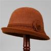 Hat Female God Mother Knitted Bucket Hat Velvet Warm Basin Hat Grandma Wool Hat Cold Proof