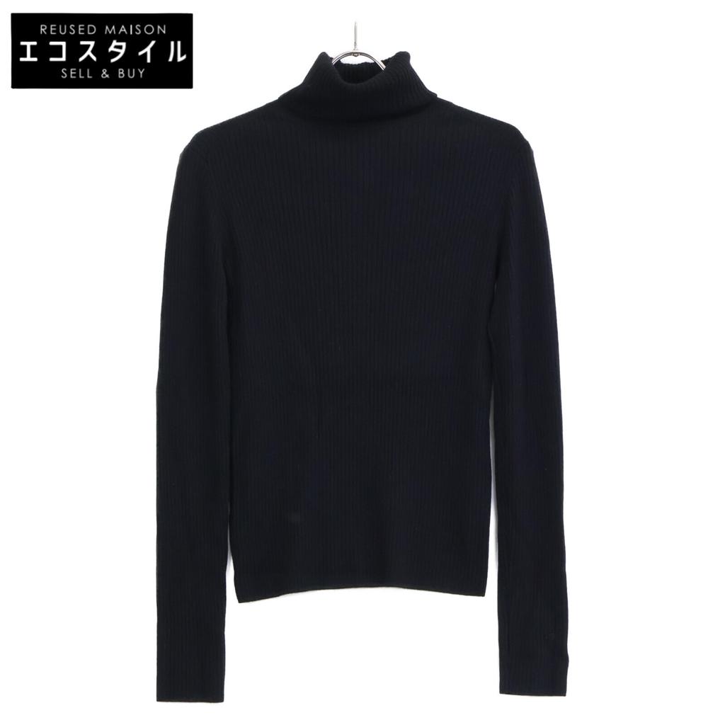 EVERY DAY I LIKE [Good Condition] Basic Rib Wool Turtleneck Knit Sweater/ tops *There is no size notation. blackUsed
