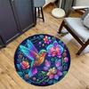 1pc home carpet design for office decor gift living room bedroom non slip colorful hummingbird flowers rug