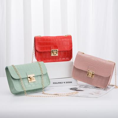 Fashion and Elegance Single Shoulder Women's Bag Bag Versatile Crocodile Pattern Crossbody Makeup Small Square Bag