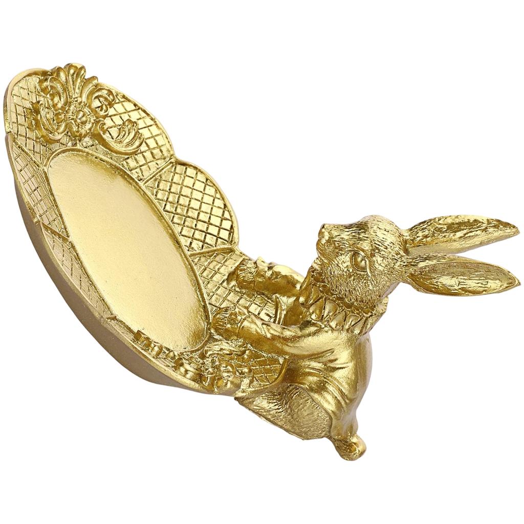Stylish Rabbit Shaped Resin Tray Compact Jewelry Storage Solution For Earrings Rings Vanity Table Organizers Decoration