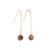 Trendy Tiger Eye Tassel Ear Wire Earrings: Fashionable & Versatile Women's 2026 Style with High-End Design