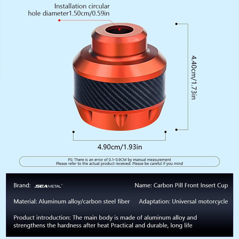 SEAMETAL 2Pcs Aluminum Alloy Motorcycle Crash Protector Scooter Wheel Front Fork Frame Falling Protection Pads Sliders Moto Exterior