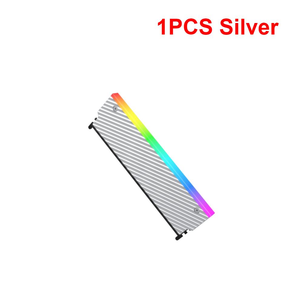 5V 3PIN ARGB RAM Heatsink Radiator Cooler with Thermal Silicone Pad Memory Heat Sink for DDR2 DDR3 DDR4 DDR5 Desktop PC Memory