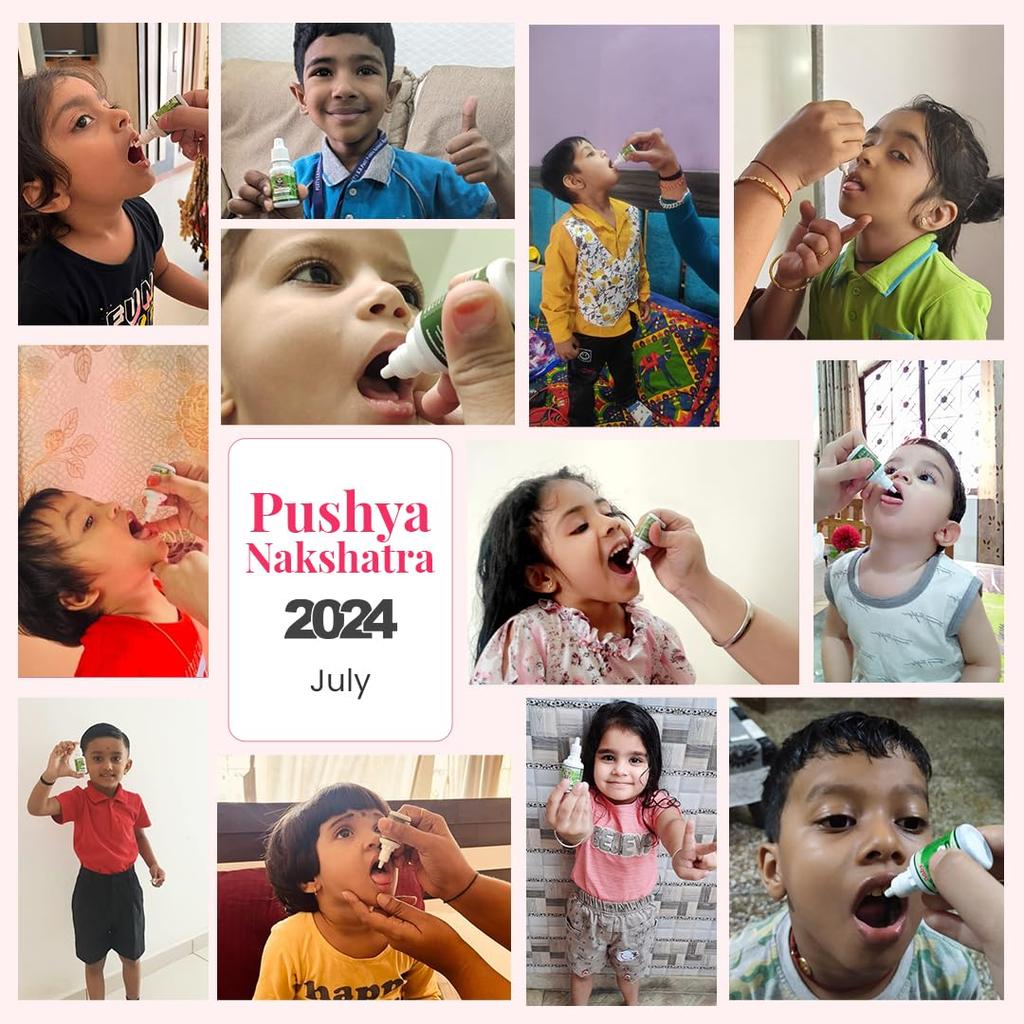 Babyorgano Suvarnaprashan Drops for Kids - Enriched with 24CT Gold Immunity Booster Drops Healthy Growth - 15ml, Age 0-15 Years (Pack of 3)