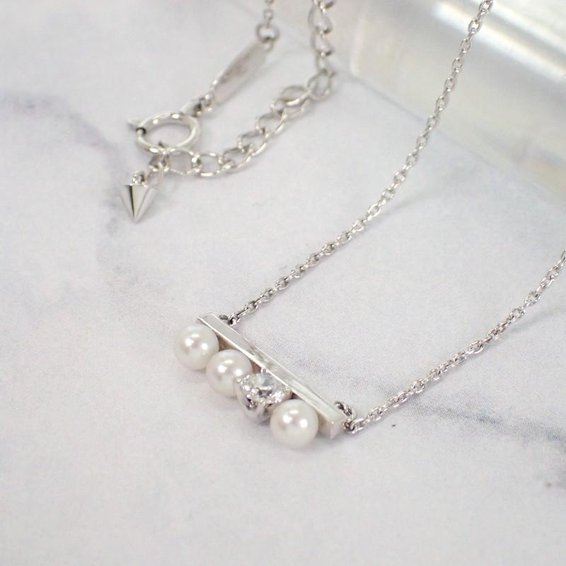 TASAKI  P-16743-3-18KWG Necklace K18 white gold/Akoya Pearl Women
