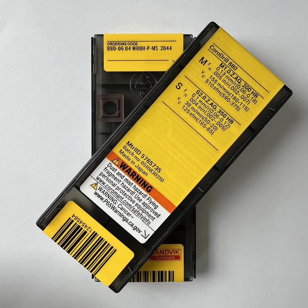 Original Sandvik / 880-0604W08H-P-MS 2044 /  CNC lathe carbide blade 10 Pcs