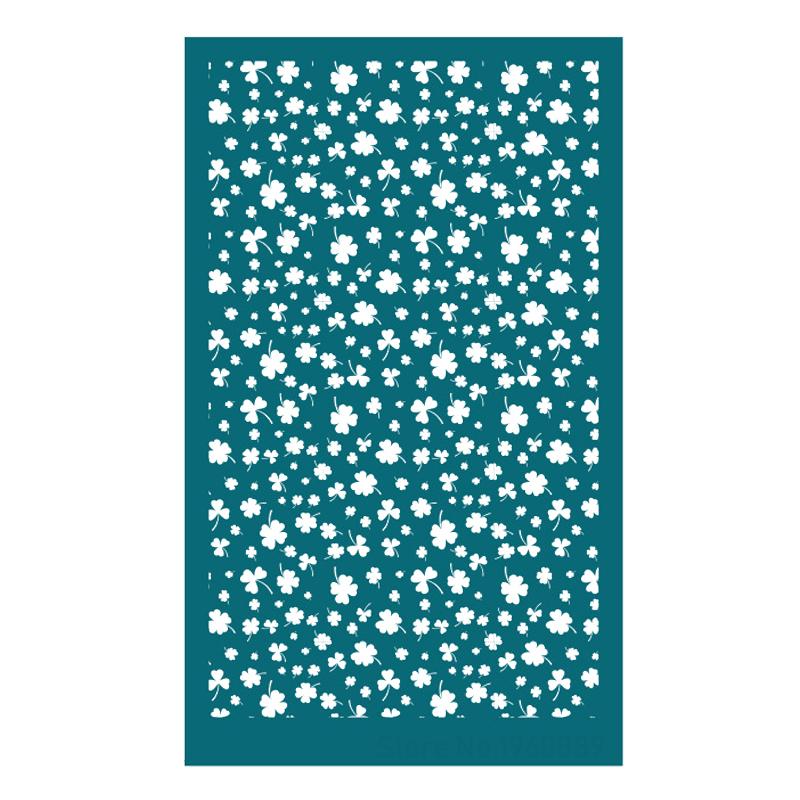 New Flower Silk Screen Stencils Reusable Silkscreen Print Kit for Printing Clay Stamps Polymer Clay Tool Jewelry Earrings Making