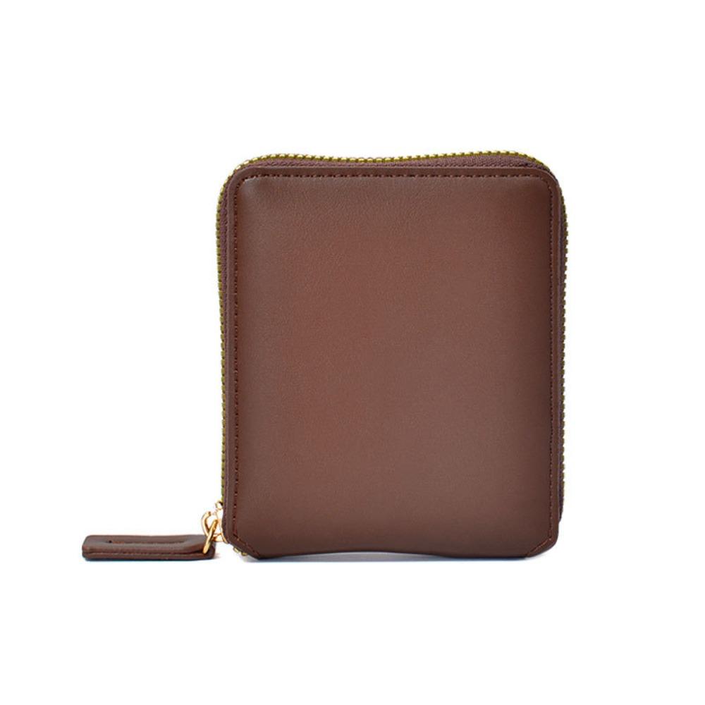 Korean Style Solid Color Coin Purse Solid Color Card Holder Retro PU Zipper Wallet Outdoor 940₽