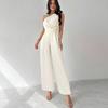 Women's One-Shoulder Sleeveless Fashion Jumpsuit with Long Pants