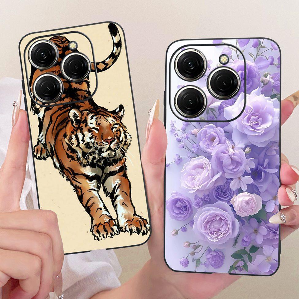 Case For Tecno Spark 20 Pro Cover KJ6 Cute Cat Fashion Butterfly Painted Casing For Techno Spark 20 Pro Bumper
