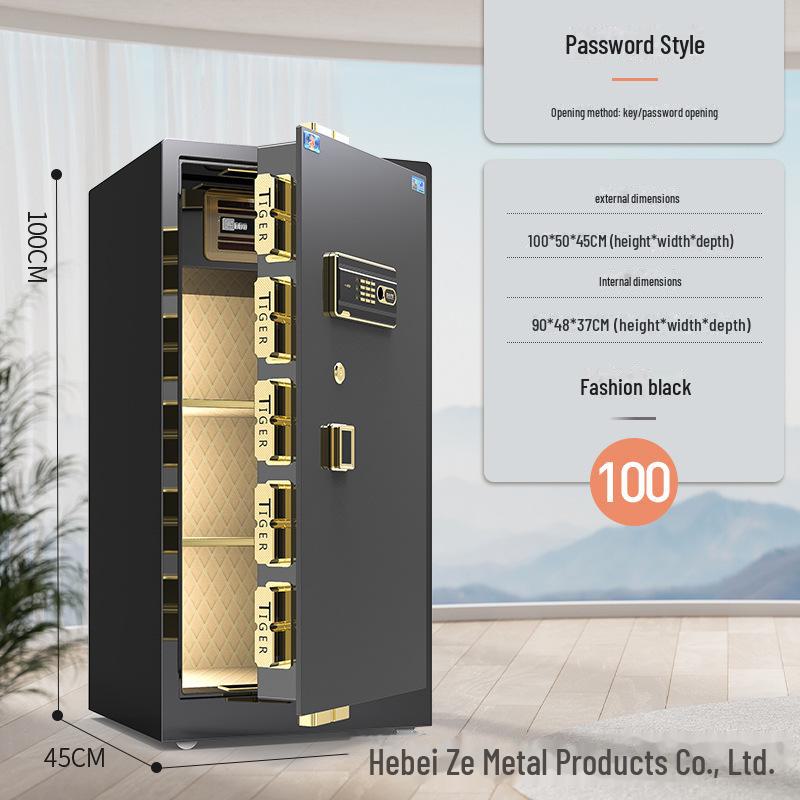 Tiger Brand All-Steel Fingerprint Safe for Home/Office - Anti-Theft Small Safe Deposit Box