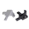 90 Degree T-Slot Corner Bracket 4Pcs Aluminum Interior Profile Connector with Screws for Woodworking Furniture Fixing