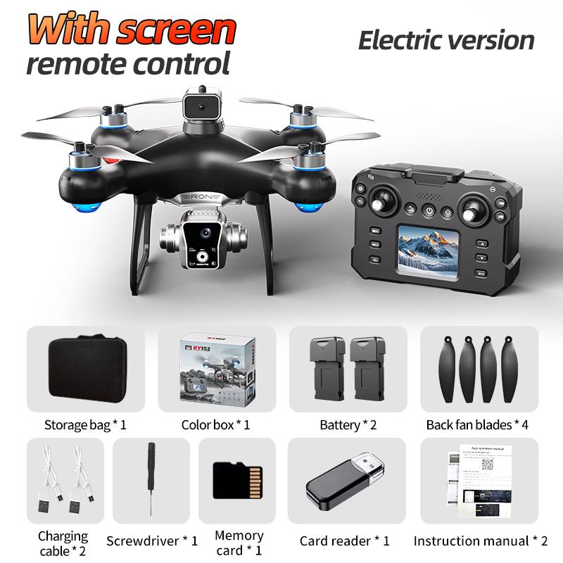 New Ky102 Drone With 4K Camera Brushless Motor Screen Controlled Version Obstacle Avoidance Quadcopter Dron RC Toys For Boy