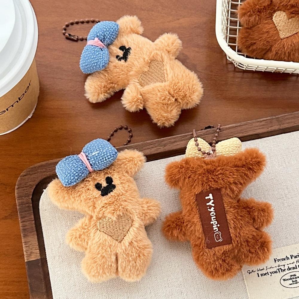 1 Peça Ursinho de Pelúcia Desenho Animado Fofo Pingente Chaveiro de Menina Boneca Pingente de Bolsa