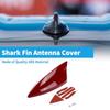Shark Fin Antenna Signal Roof Aerial for Car with Adhesive Base Dark Red