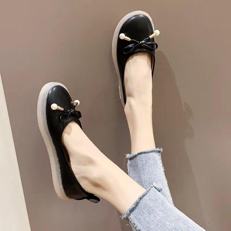 

Модные женские лоферы на плоской подошве с круглым носком и бантом, популярные, элегантные и модные, быстрая доставка, удобная обувь слипоны для леди 43