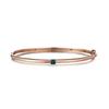 Roseedor Blue Square Glam Diamond Bangle Bracelet_211700372