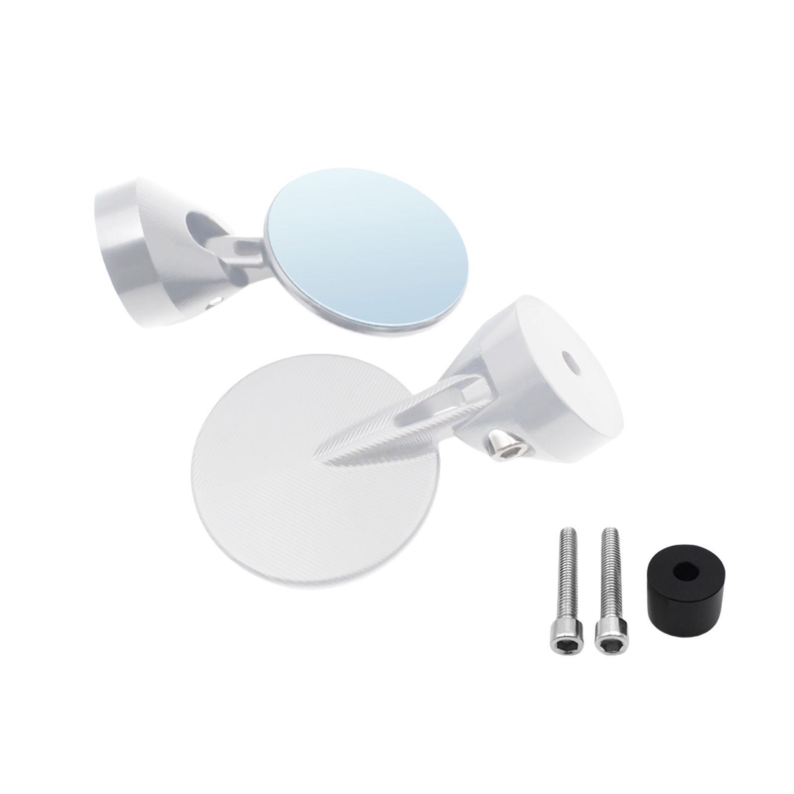 

2x Motorcycle Rearview Mirror Side Mirror Component Spare Parts Easy Installation Handlebar Mirrors for S 2013-2025 серебряный