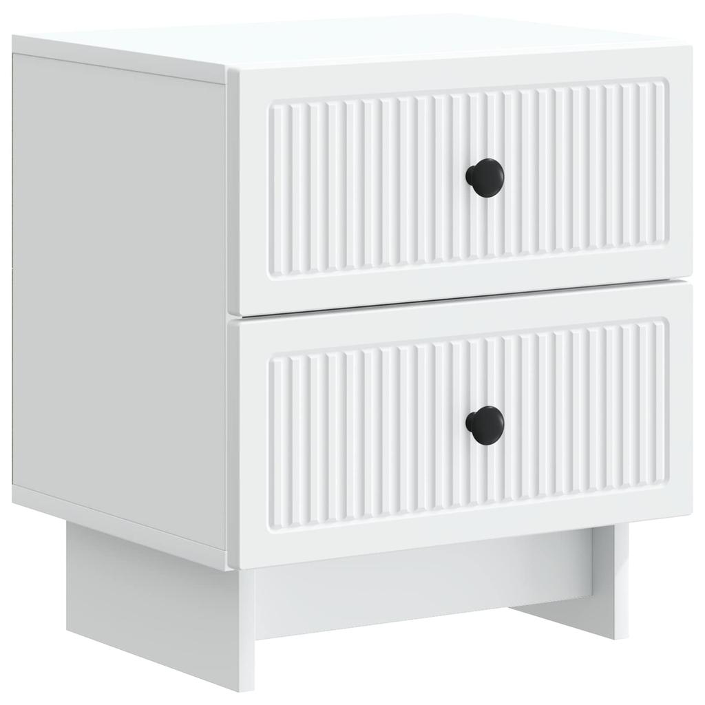 Nightstand White 43 x 34.5 x 47.5 cm Engineered Wood