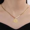 LIKGREAT Yoga Lotus Necklaces Stainless Steel Flower of Life Pendant Women Girls Mandala Healing Buddha Spiritual Chakra Jewelry