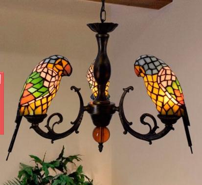 Tiff Parrot Chandelier Personality Creative Luxury Atmosphere Hotel Villa Restaurant Corridor Art Decorative Lights
