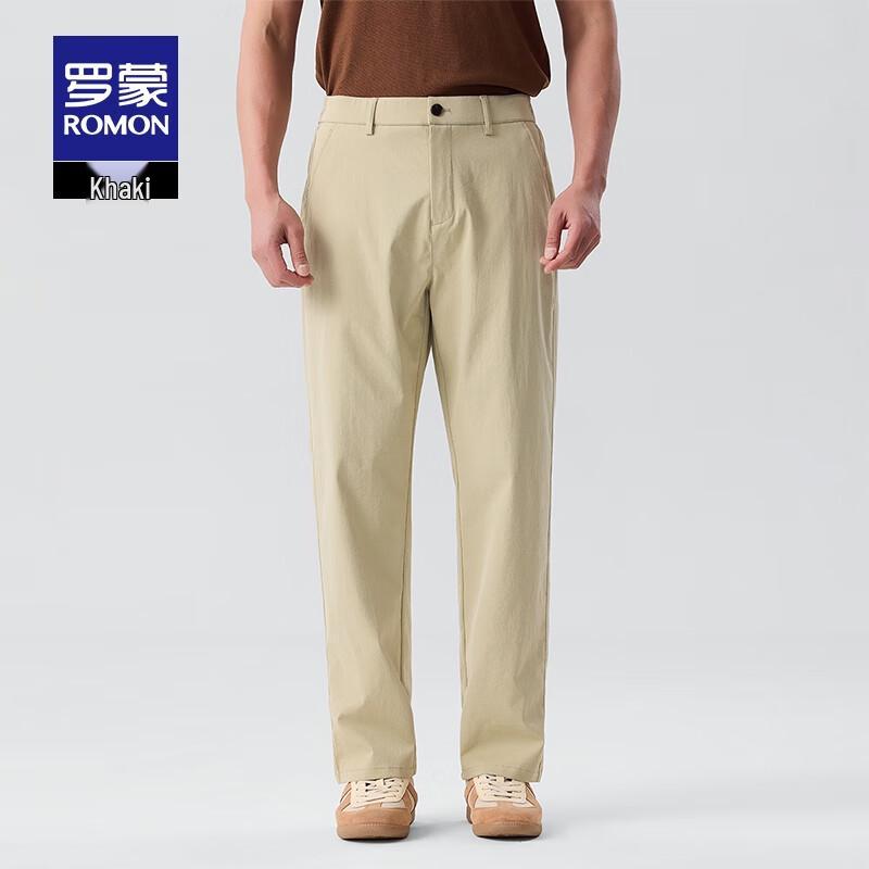 

Romon Men s Business Casual Straight-Leg Trousers L