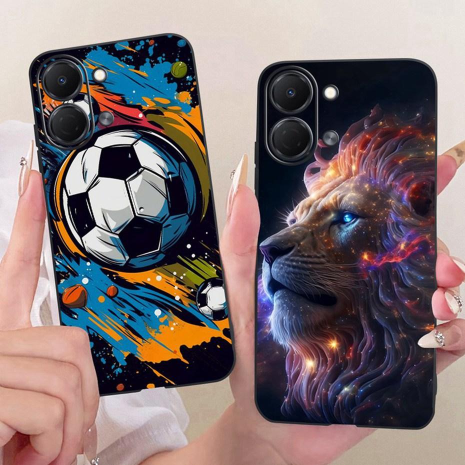 Modische Coole Hülle Für Tecno Spark GO 3 KN3 Weiche Schwarze Silikon TPU Rückabdeckung Für Tecno Spark Go3 Handyhüllen