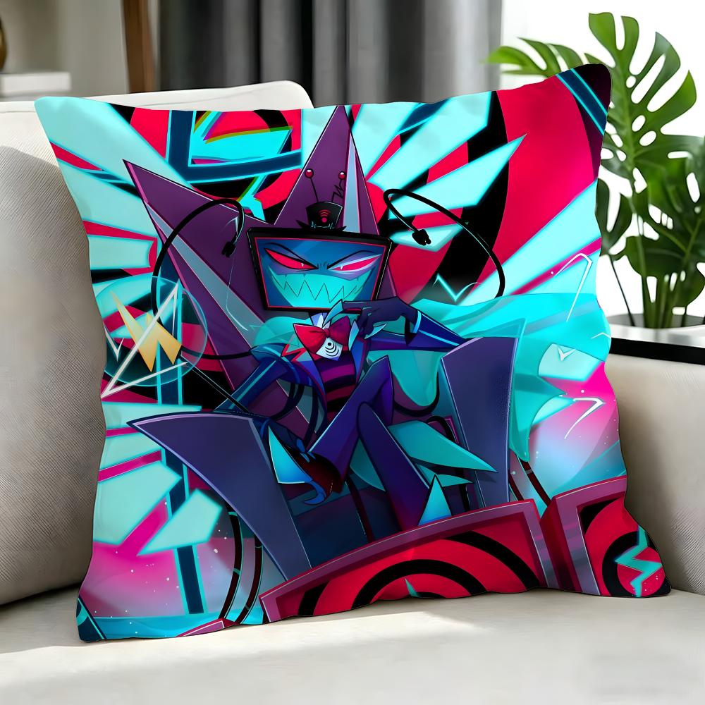 cartoon Hazbin Hotel Cushion Cover Cushion Cover Set 4Pcs 50x50 45x45 40x40 Pillowcase Decorative Sofa Home Decor
