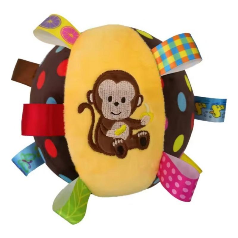 

Vocal Interactive Plush Dog Toy Ball with Ribbon Bell Noisy Pet Plaything Funny Sound Toy for Dog Training Cute Pet Gift Toy