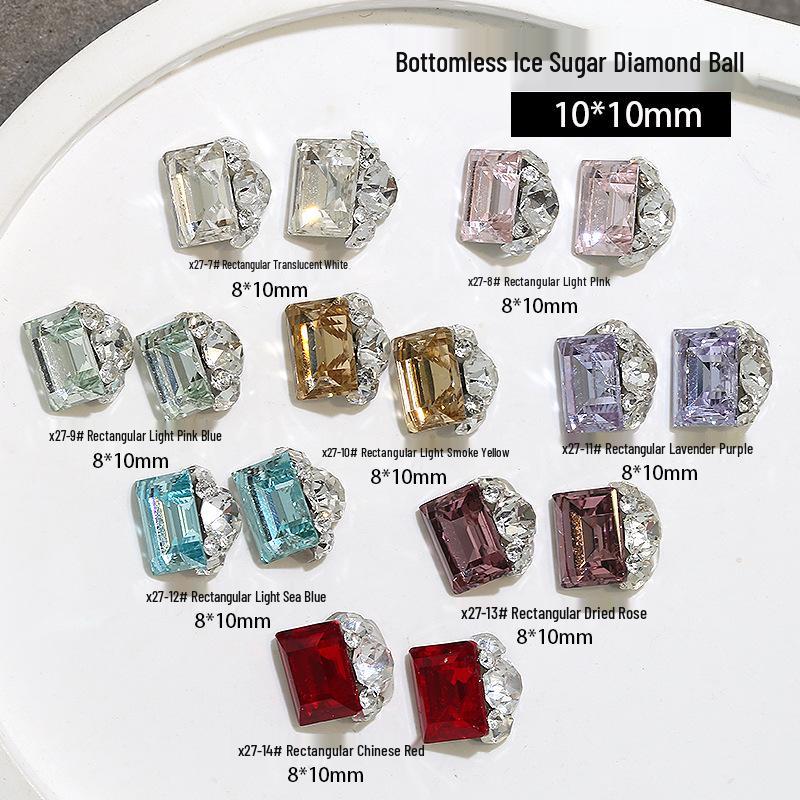 K9 Stackable Right Angle Drill Nail Art Rhinestone Balls - Handmade Rock Candy Nail Decoration