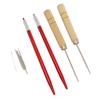 2pcs Doll Hair Rooting Holders with 10pcs 0.6mm Needle DIY Doll Hair Reroot Making Tool with Awl