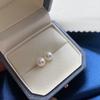 Unique Design Flat Round Freshwater Pearl Earrings – Hypoallergenic, Natural, High-End Women's Jewelry