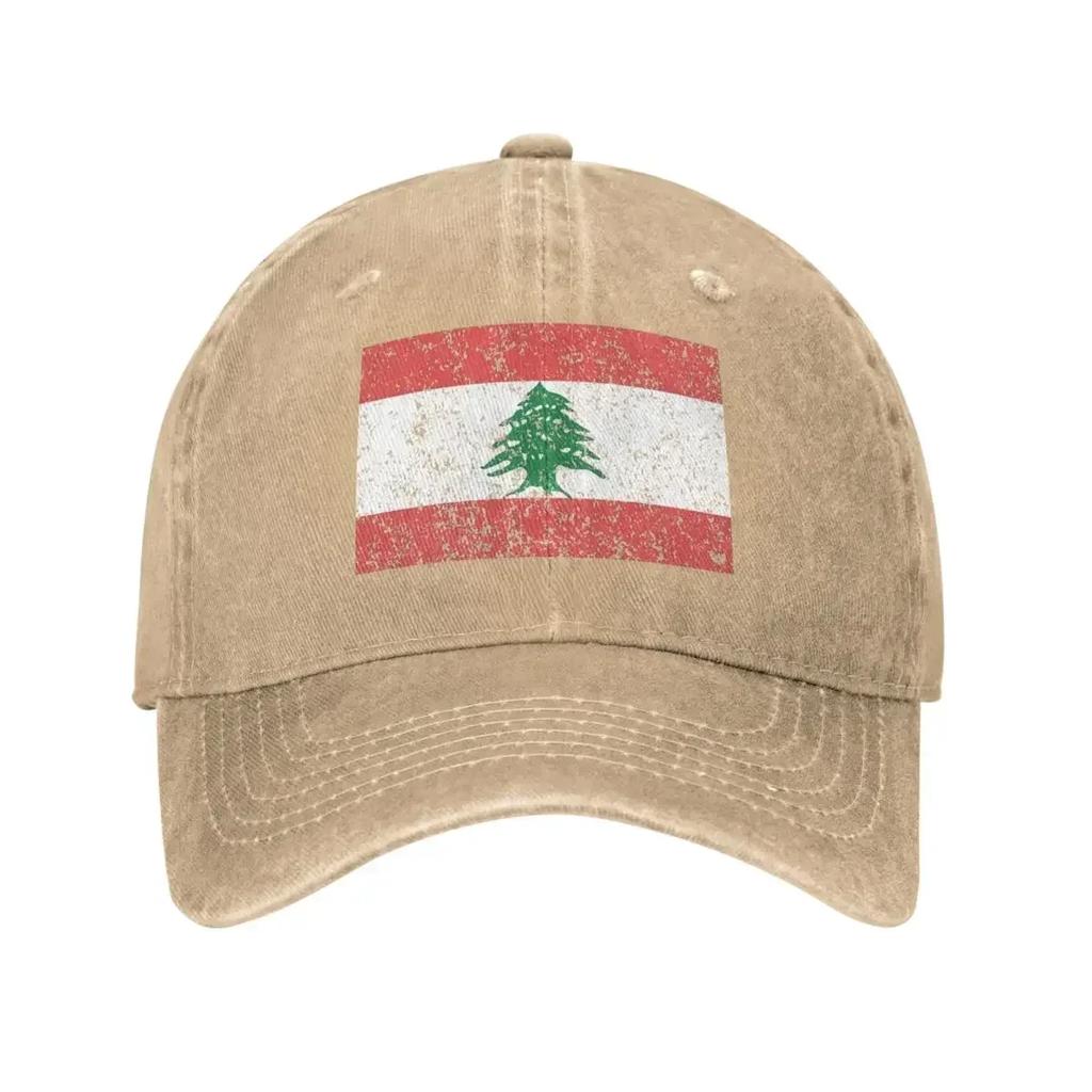 Lebanon Flag Baseball Cap Vintage Distressed Washed Snapback Hat for Unisex Women Outdoor Summer Adjustable Fit Caps Hat