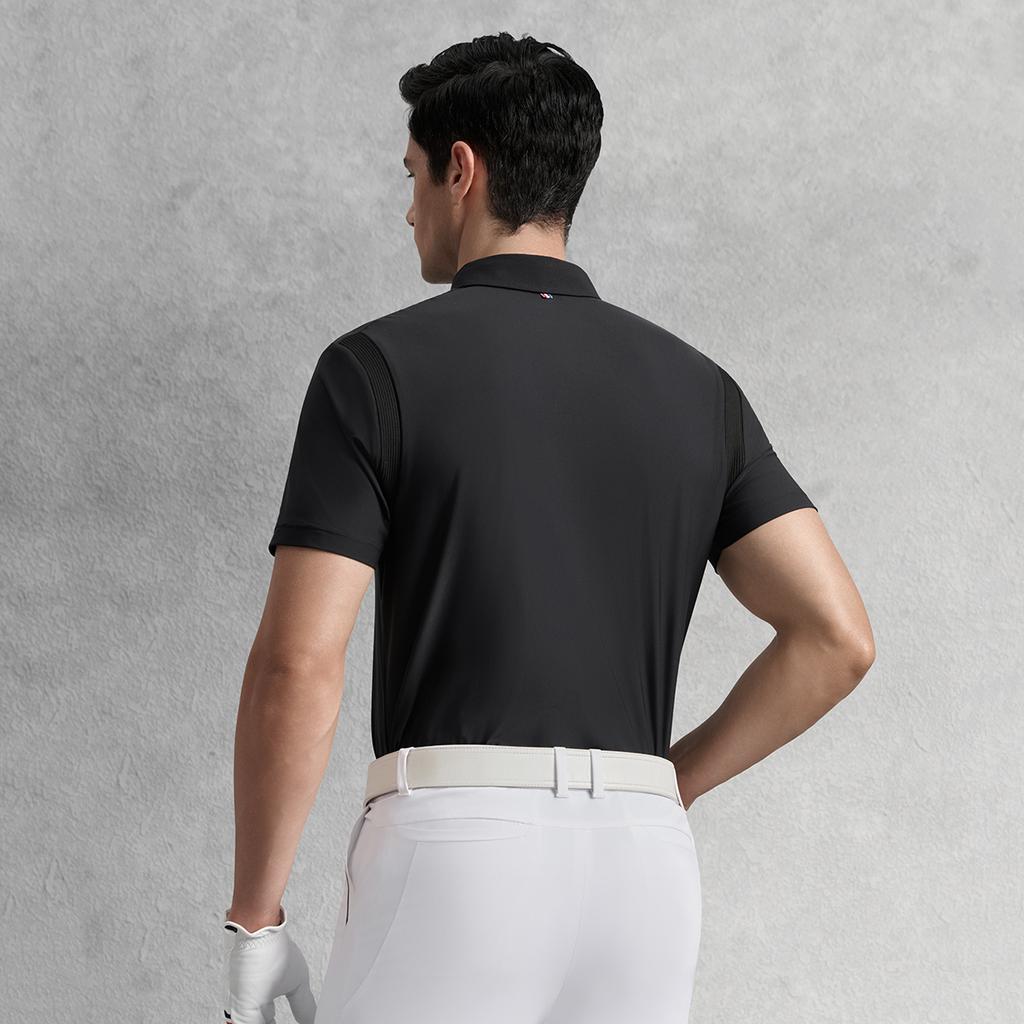 FILA Golf Series Casual Business Everyday Versatile Cool Comfortable Breathable Lightweight Regular Short Sleeve Polo Men tops A11M535126FBK