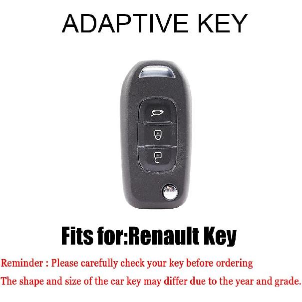 Copri Telecomando HIBEYO per Renault Kadjar Captur Megane Sandero Stepway Logan Clio 5 Accessori Copri Guscio Chiave Intelligente per Renault Kadjar Pieghevole 3