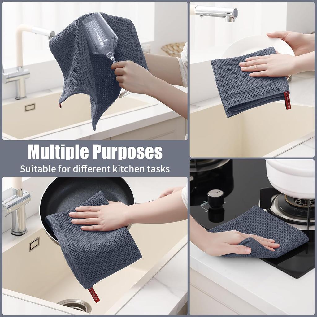 100% Cotton Towel Soft Absorbent Dishcloth Kitchen Dish Rags Honeycomb Breathable Face Wash Towel Household Cleaning Wash Cloth