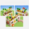 Baby Wooden Toys Multi-functional Fruits Vegetables Shape Sorting Stacking Educational Toys Gifts