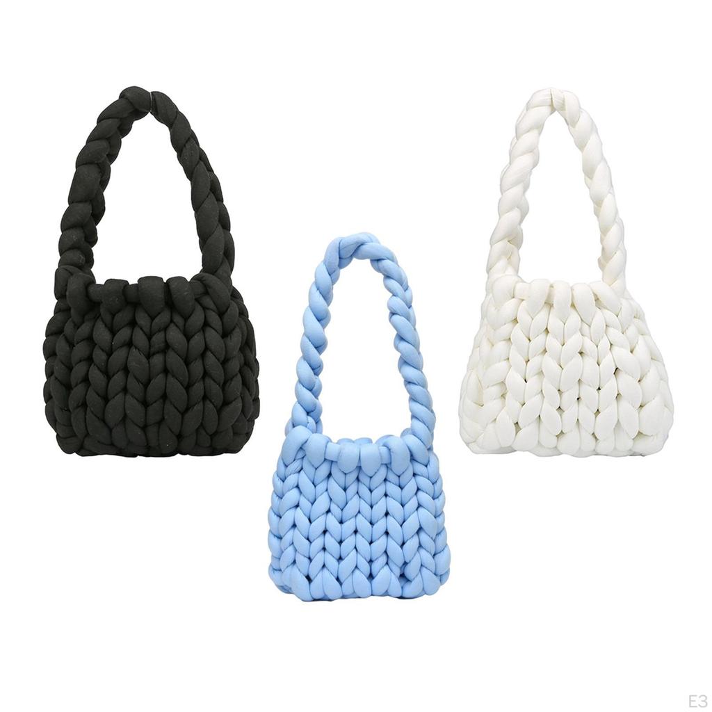 Breathable Yarn Comfortable Chunky Knitted Hand Bags Kit Casual Household Knitting For