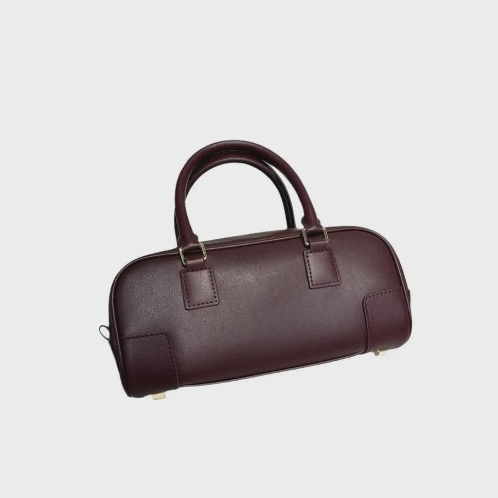 2025 Women's Cowhide Boston Bowling Bag: Versatile Shoulder & Messenger Bag for Commuting & Fashion