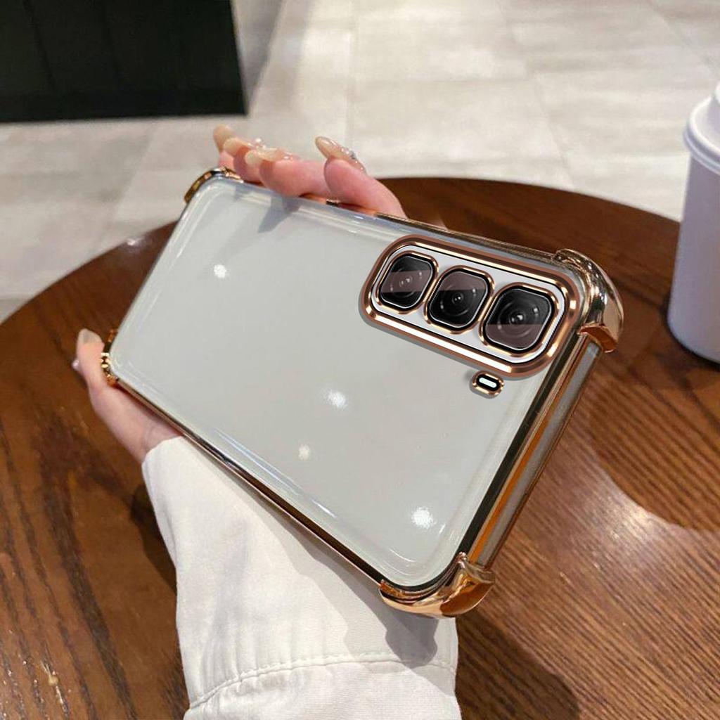Case for infinix HOT 60 5G,60i,60 Pro,60 Pro+,50 5G,50 4G,50 Pro+ Electroplated Color Border Clear Phone Casing Cover