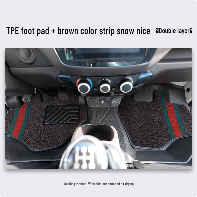 TPE Waterproof, Wear-Resistant Front Floor Mats for Foton Xiangling M1 Single-Row Flatbed Trucks