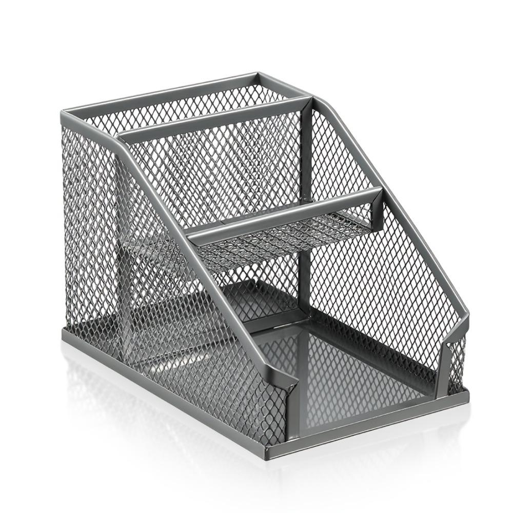 Space-saving Pen Holder Metal Stationery Organizer New Desk Organization for Desktop Stationery