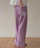 Aueonoseuteljia Lace Applique Pigment Sweatpants_Dusty Purple(O26Pt03)