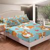 Cartoon Animal Dog Pattern Bed Hat Four-Piece Bedding Set Bedroom Dormitory Bedding Decoration