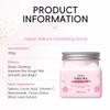 Smoothing Sakura Body Scrub, 12.3 oz Exfoliating Paste for Face & Body, Deeply Cleansing & Nourishing Scrub, Moisturizing Skin Care for Dry Skin